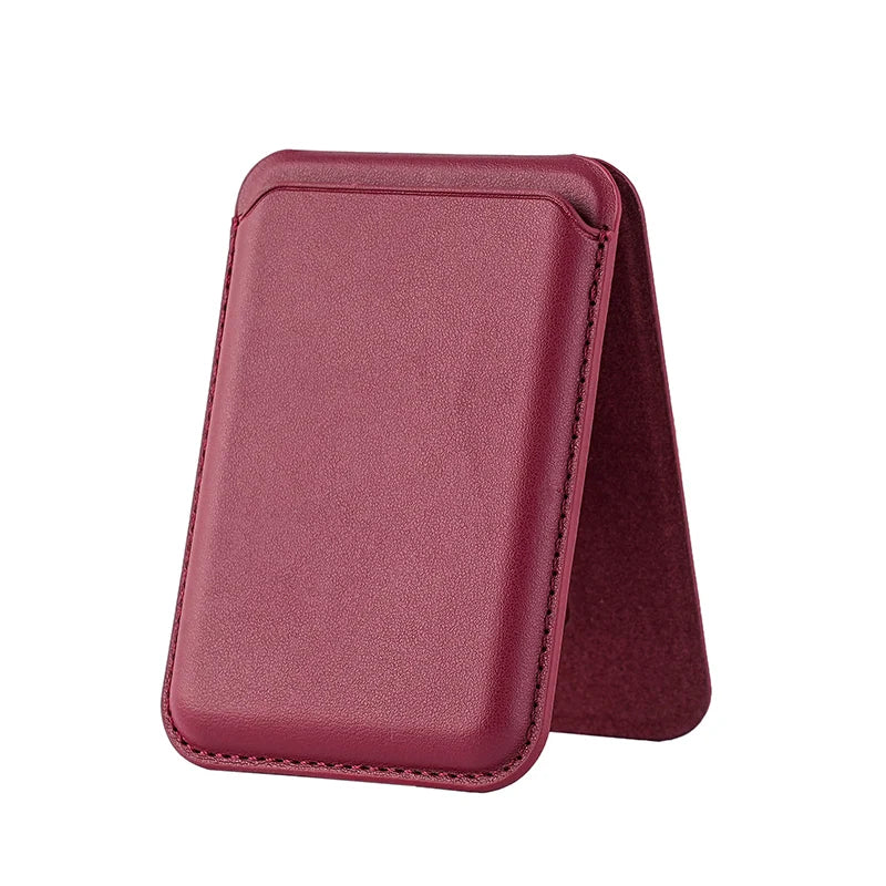 Magnetic Card Wallet Stand Mag-Safe Credit Card Holder Pu Leather for iPhones 12 and later versions