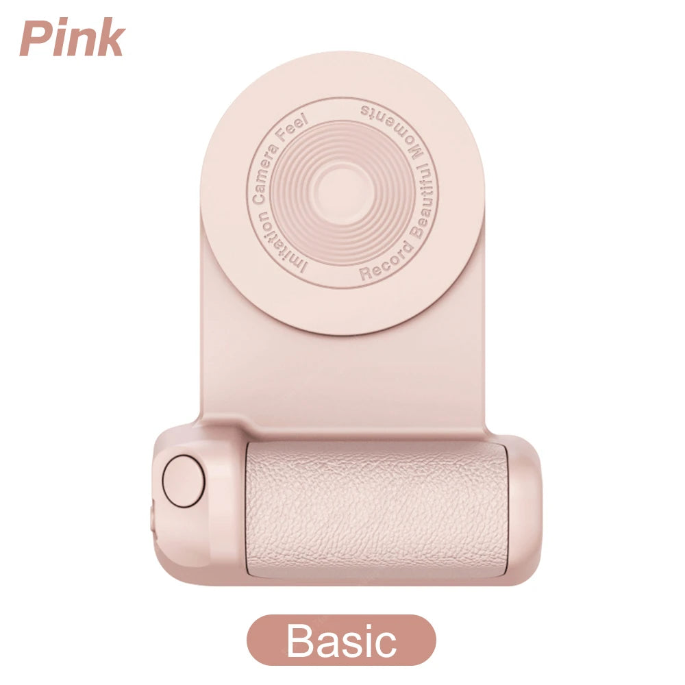 Magnetic Camera Handle Bluetooth Phone Grip Photo Bracket Anti-shake Selfie Device for Android Apple  Wire or Wireless Charging