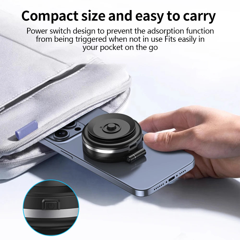 Car Phone Holder Electric Vacuum Magnetic Mount 360° Rotating N52 Strong Magnet for iPhone 12, 13, 14, 15, 16, Pro, and other Mag-safe compatible Phones