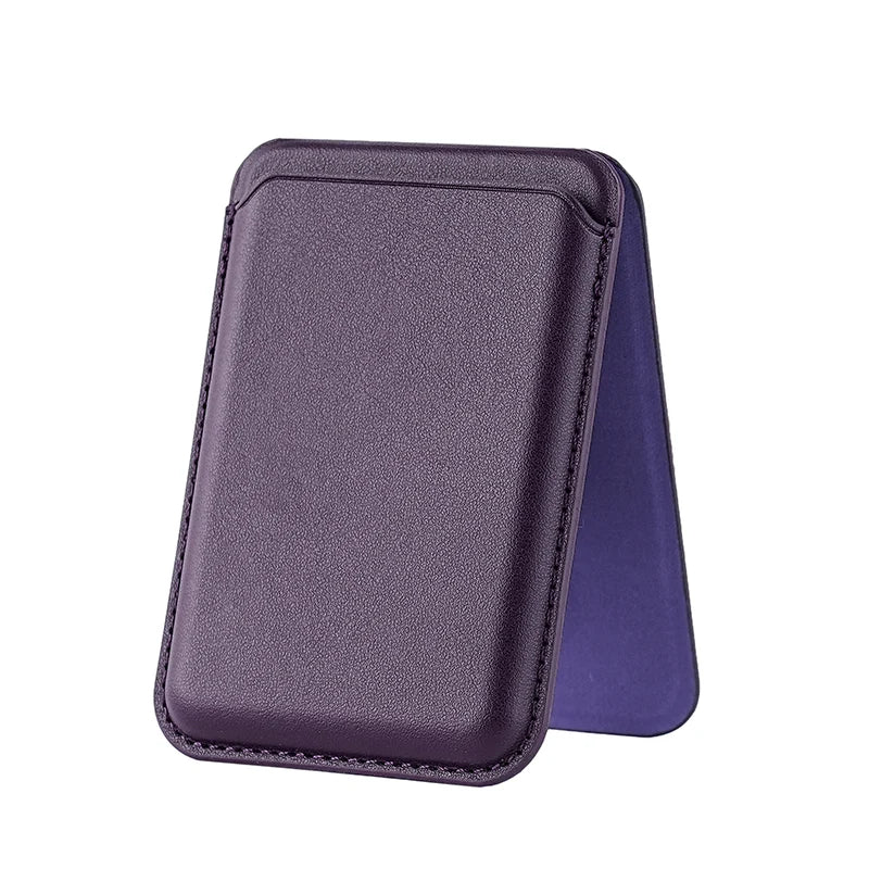 Magnetic Card Wallet Stand Mag-Safe Credit Card Holder Pu Leather for iPhones 12 and later versions