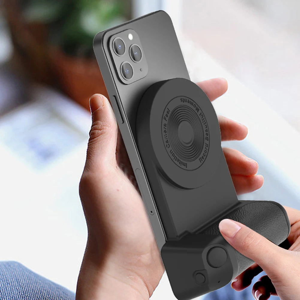 Magnetic Camera Handle Bluetooth Phone Grip Photo Bracket Anti-shake Selfie Device for Android Apple  Wire or Wireless Charging