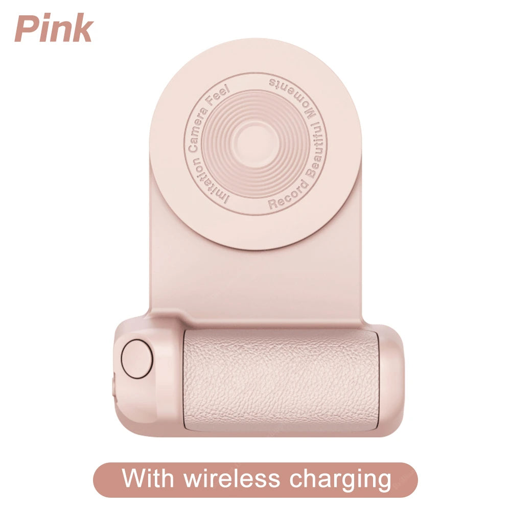 Magnetic Camera Handle Bluetooth Phone Grip Photo Bracket Anti-shake Selfie Device for Android Apple  Wire or Wireless Charging