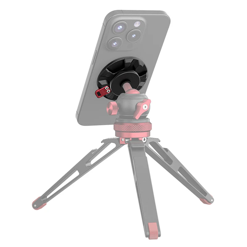 Magnetic Phone Holder Base with 1/4 Arri Hole Tripod Adapter for MagSafe Removable Cell Phone Stand