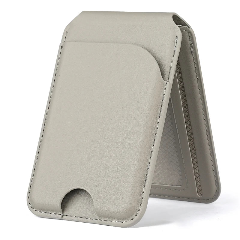 Mag-Safe Magnetic Card Wallet and Stand  Credit Card Holder Pu Leather for iPhones 12 and later versions