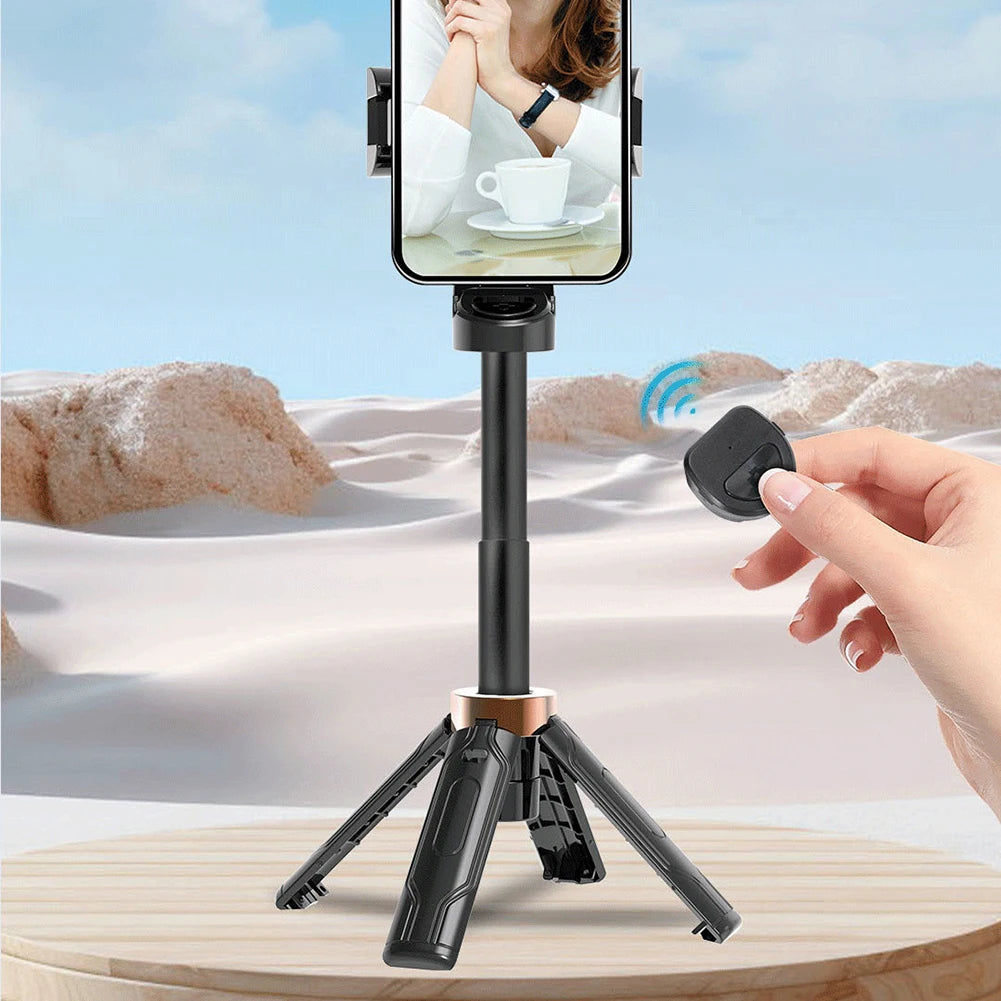 Mobile Phone Selfie Tripod Compact Selfie Tripod With Detachable Remote, Portable Selfie Tripod Stabilizer For Phone Holder