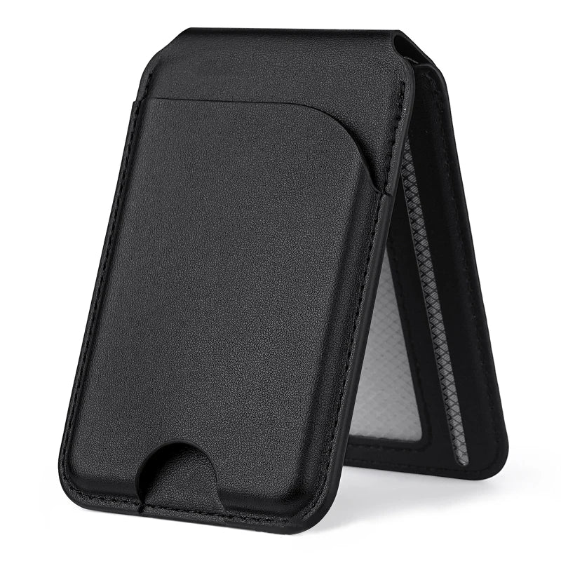 Mag-Safe Magnetic Card Wallet and Stand  Credit Card Holder Pu Leather for iPhones 12 and later versions