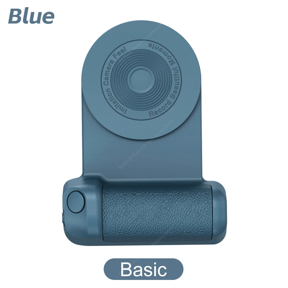 Magnetic Camera Handle Bluetooth Phone Grip Photo Bracket Anti-shake Selfie Device for Android Apple  Wire or Wireless Charging