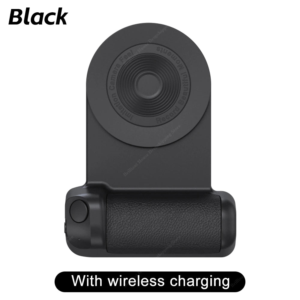 Magnetic Camera Handle Bluetooth Phone Grip Photo Bracket Anti-shake Selfie Device for Android Apple  Wire or Wireless Charging