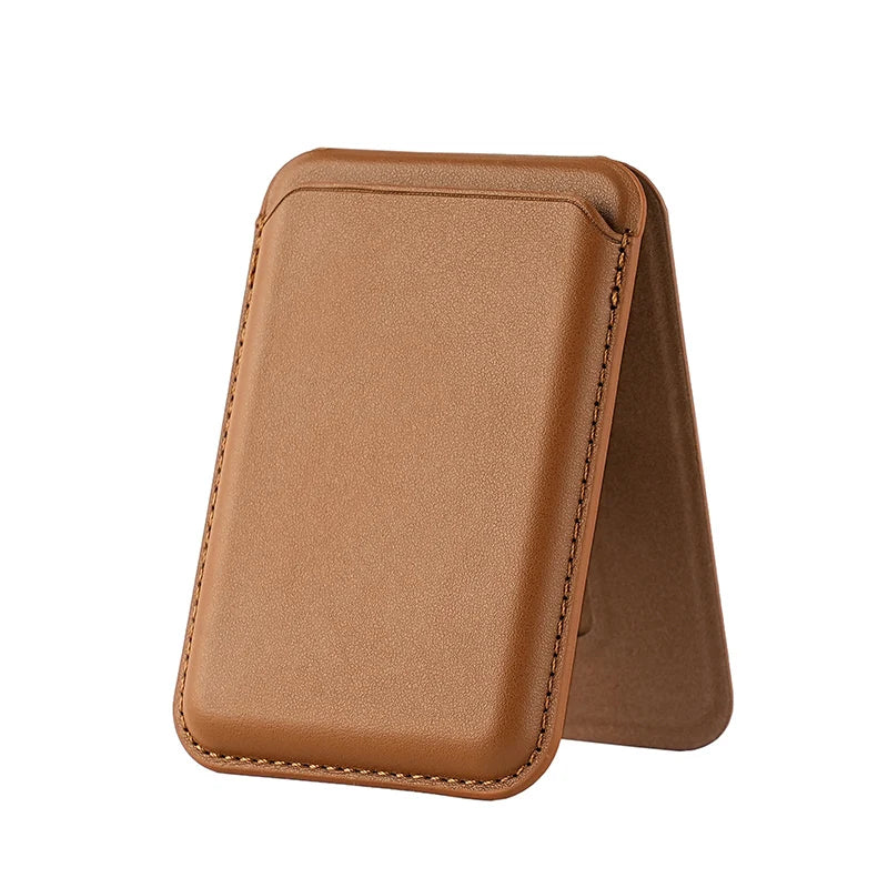 Magnetic Card Wallet Stand Mag-Safe Credit Card Holder Pu Leather for iPhones 12 and later versions